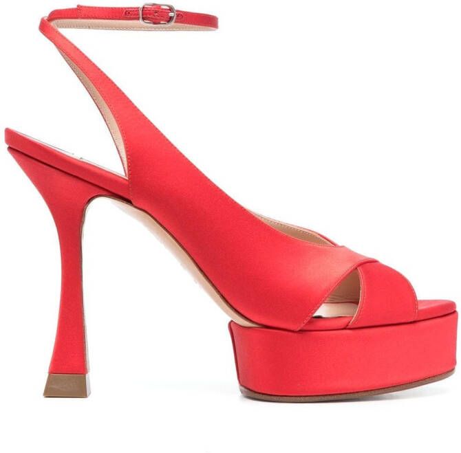 Casadei Donna 120mm platform sandals Red