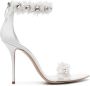 Casadei Elasa+Minorca gem-embellished leather sandals White - Thumbnail 1