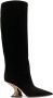 Casadei Elodie 85mm knee-length suede boots Black - Thumbnail 1