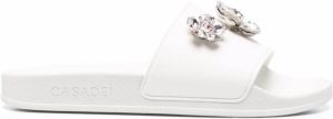 Casadei embellished open-toe slides White