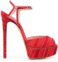 Casadei Flora 140mm plissé platform sandals Red - Thumbnail 1