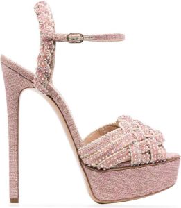 Casadei Flora 150mm open-toe platform sandals Pink