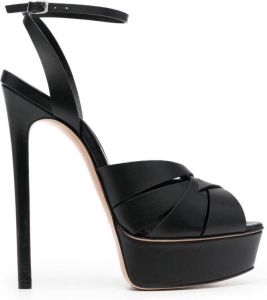 Casadei Flora 160mm platform sandals Black
