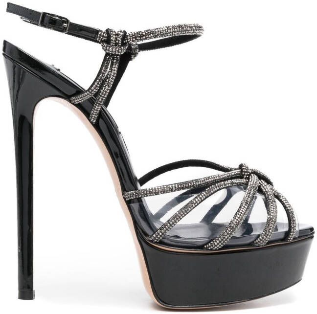 Casadei Flora C+C 160mm sandals Black