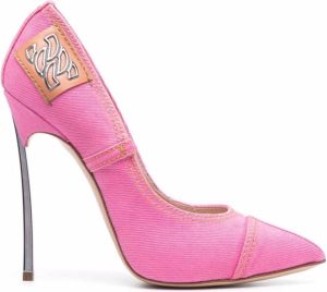 Casadei Flora Denim stiletto pumps Pink