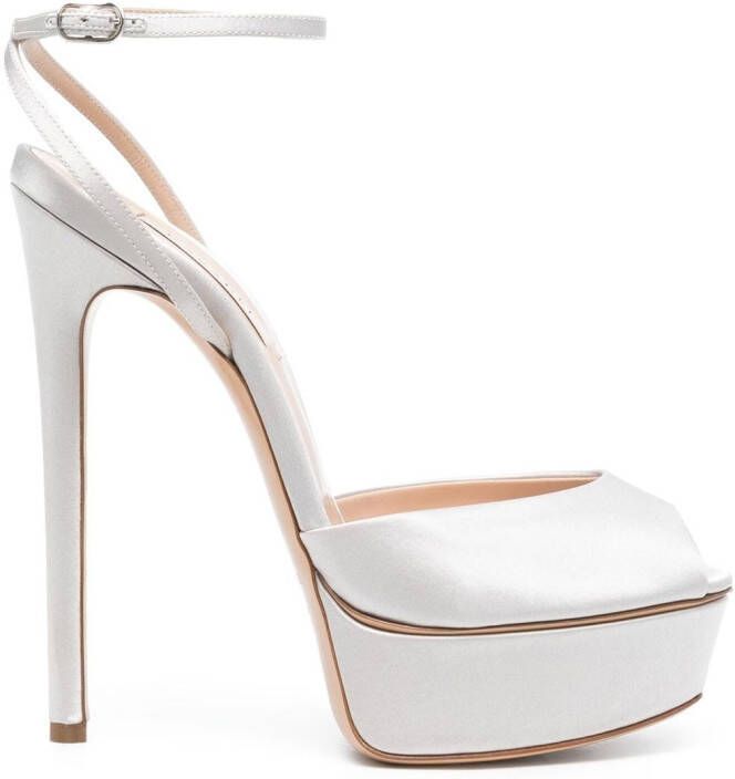 Casadei Flora Tiffany 155mm platform sandals Grey