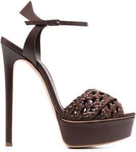 Casadei Flora Versilia platform sandals Brown