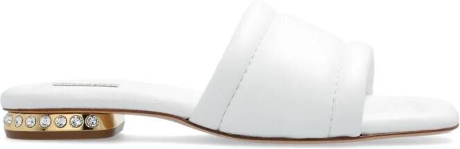 Casadei Galaxy leather mules White