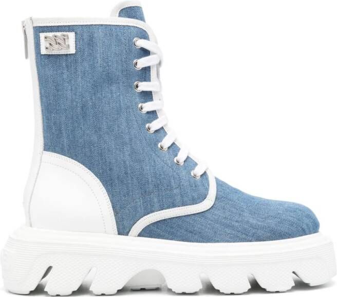 Casadei Generation C denim boots Blue