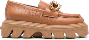 Casadei Generation C leather loafers Brown