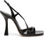 Casadei Geraldine 100mm leather sandals Black - Thumbnail 1