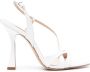 Casadei Geraldine 110mm leather sandal White - Thumbnail 1