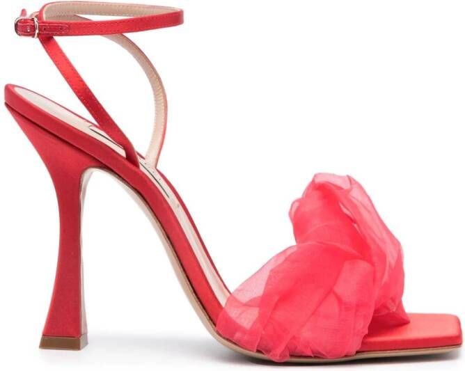Casadei Geraldine Helen satin sandals Red