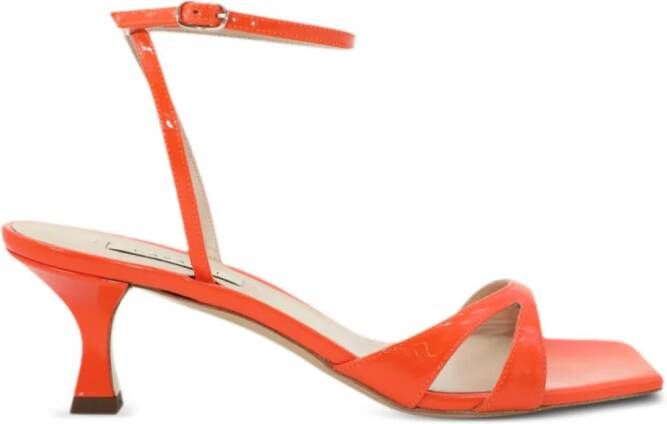 Casadei Geraldine patent-leather sandals Orange