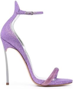Casadei glitter 130mm heeled sandals Purple