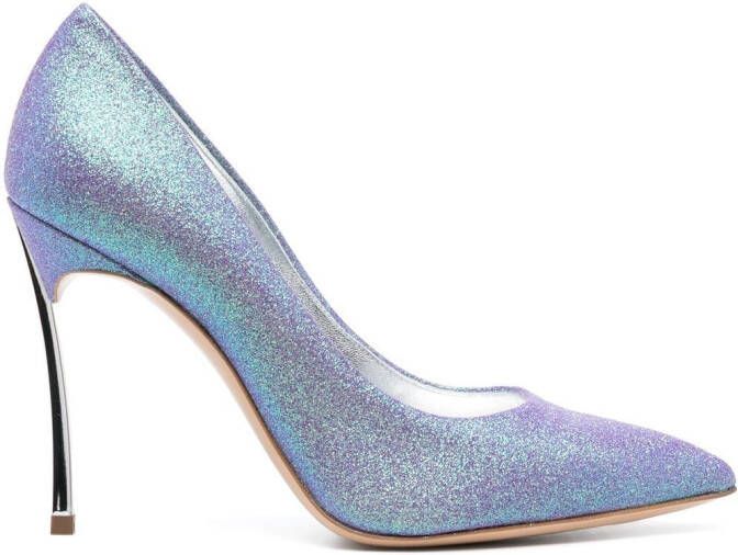 Casadei glitter pointed-toe stilettos Blue