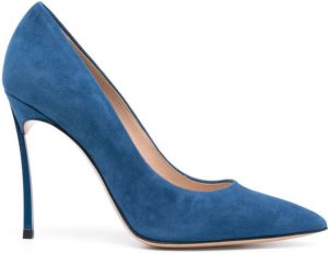 Casadei 105mm pointed-toe suede pumps Blue