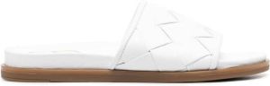Casadei interwoven leather sandals White