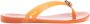 Casadei Jelly crystal-embellished flip flops Orange - Thumbnail 1