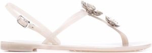Casadei Jelly crystal-embellished sandals Silver