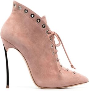 Casadei Joanna 130mm suede boots Pink