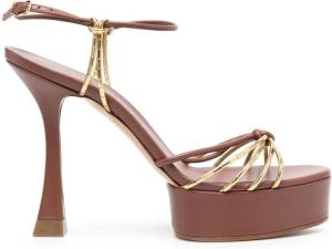 Casadei Julia 120mm platform sandals Brown