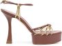 Casadei Julia 120mm platform sandals Brown - Thumbnail 1