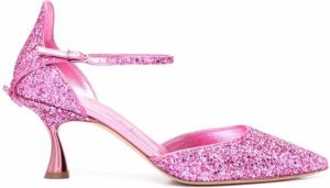 Casadei K Blade Penny glitter-embellished pumps Pink