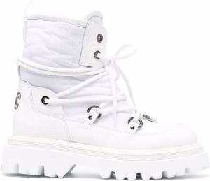 Casadei lace-up chunky boots White