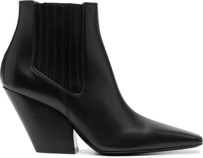 Casadei leather ankle boots Black