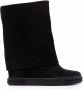 Casadei leather flat boots Black - Thumbnail 1