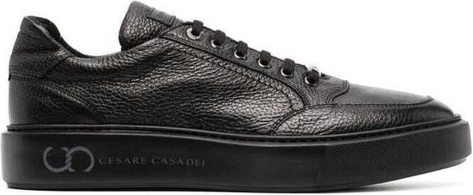 Casadei logo-print low-top sneakers Black