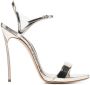 Casadei metallic-effect 140mm heel sandals Gold - Thumbnail 1