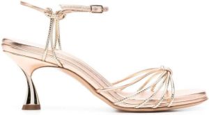 Casadei metallic open-toe sandals Pink