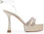 Casadei metallic strappy platform sandals Gold - Thumbnail 1