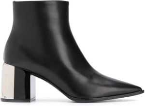 Casadei mirror effect ankle boots Black