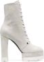Casadei Nancy 120mm lace-up ankle boots Grey - Thumbnail 1
