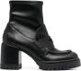 Casadei Nancy 70mm leather boots Black - Thumbnail 1