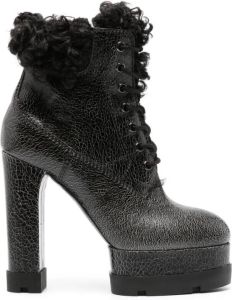 Casadei Nancy Alpi 140mm textured-finish boots Black