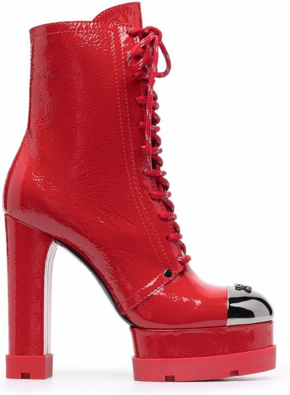 Casadei New Cult platform boots Red