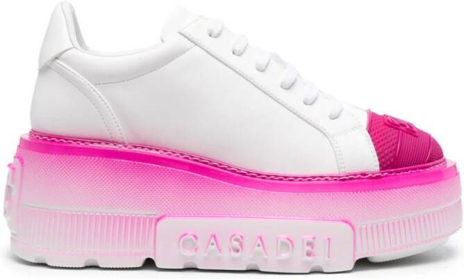 Casadei Nexus lace-up platform sneakers White