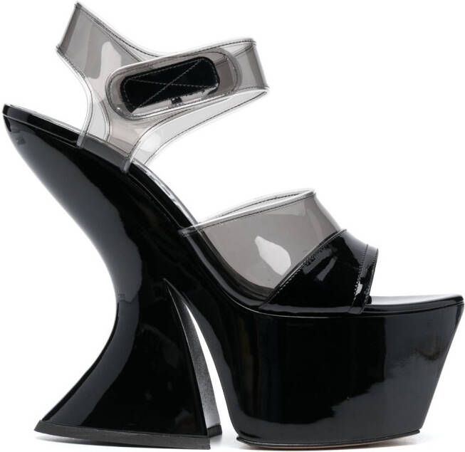 Casadei Nina Tiffany 150mm platform sandals Grey