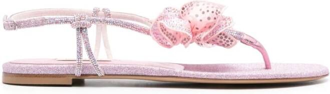 Casadei Ochidea flat sandals Pink