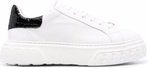 Casadei Off road Lacroc leather sneakers White