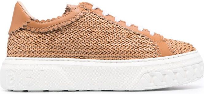 Casadei Off-Road woven sneakers Neutrals