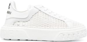 Casadei open knit platform sole sneakers White