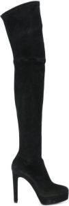Casadei over the knee heeled boots Black