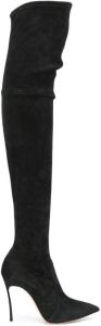 Casadei over-the-knee heeled boots Black