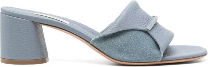 Casadei Parma Cleo 70mm leather mules Blue