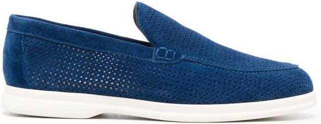 Casadei perforated slip-on loafers Blue